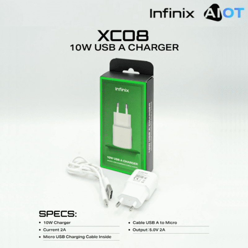 Infinix 10W Charger with Micro-USB Cable XC08 Kit