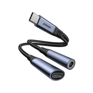 Joyroom SY-C02 Audio-Transfer Series 2-in-1 Audio Adapter (Type-C to 3.5mm+Type-C)-Black