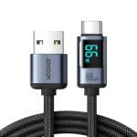Joyroom Type-C Cable With LED Display 66W Black S-AC066A16