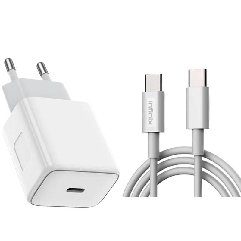 Infinix 30W Wall Charger with Type-C to Type-C 3A Cable XC06 - Image 2